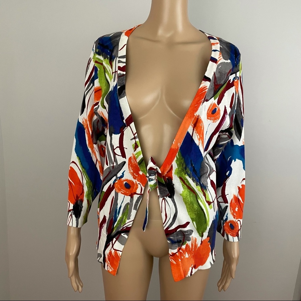 lane bryant 14 16 cardigan tie waist 100% Cotton